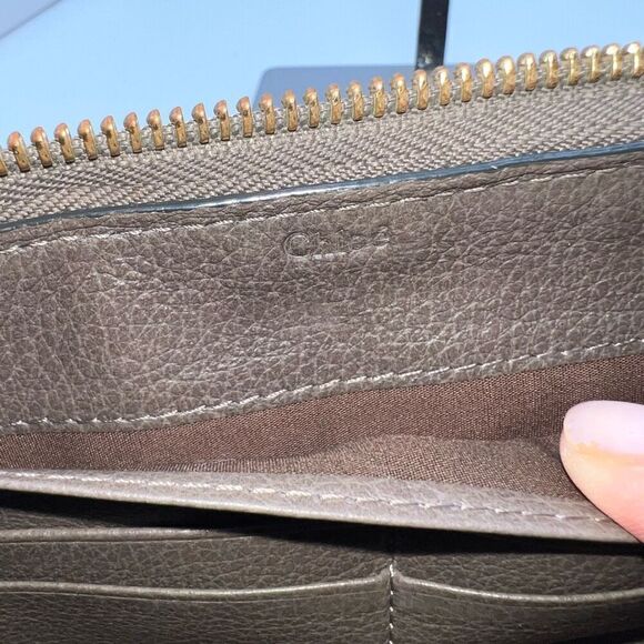 Chloe Rock Calfskin Party Long Zip Wallet with FULL INCLUSION - Picture 9 of 16